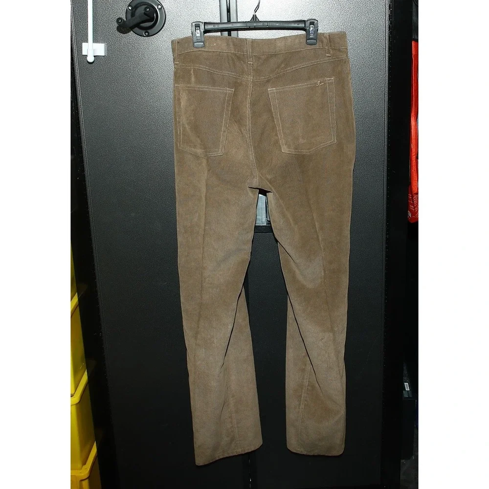 Hobie Circa Nineteen-50 Men's Denim Corduroy Pants 36x34 Brown Straight Leg